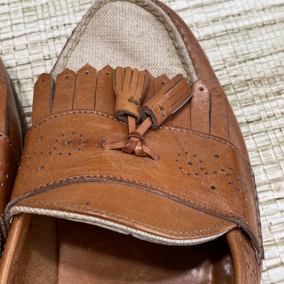 MENS COLE HAAN Leather and linen loafers Made in the USA - Picture 7 of 16